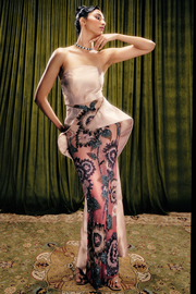 Sculpted embellished gown