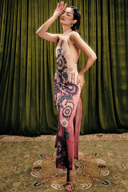 Floral Halter Neck Dress