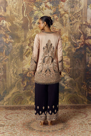 Peach Jacket, Bustier and Farsi Salwar Set