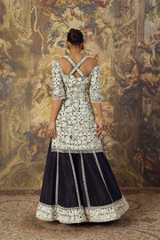 Black–Ivory Kurta Sharara Set