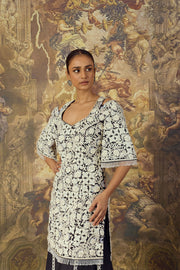 Black–Ivory Kurta Sharara Set