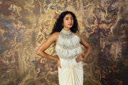 Ivory Stone-Work Gown